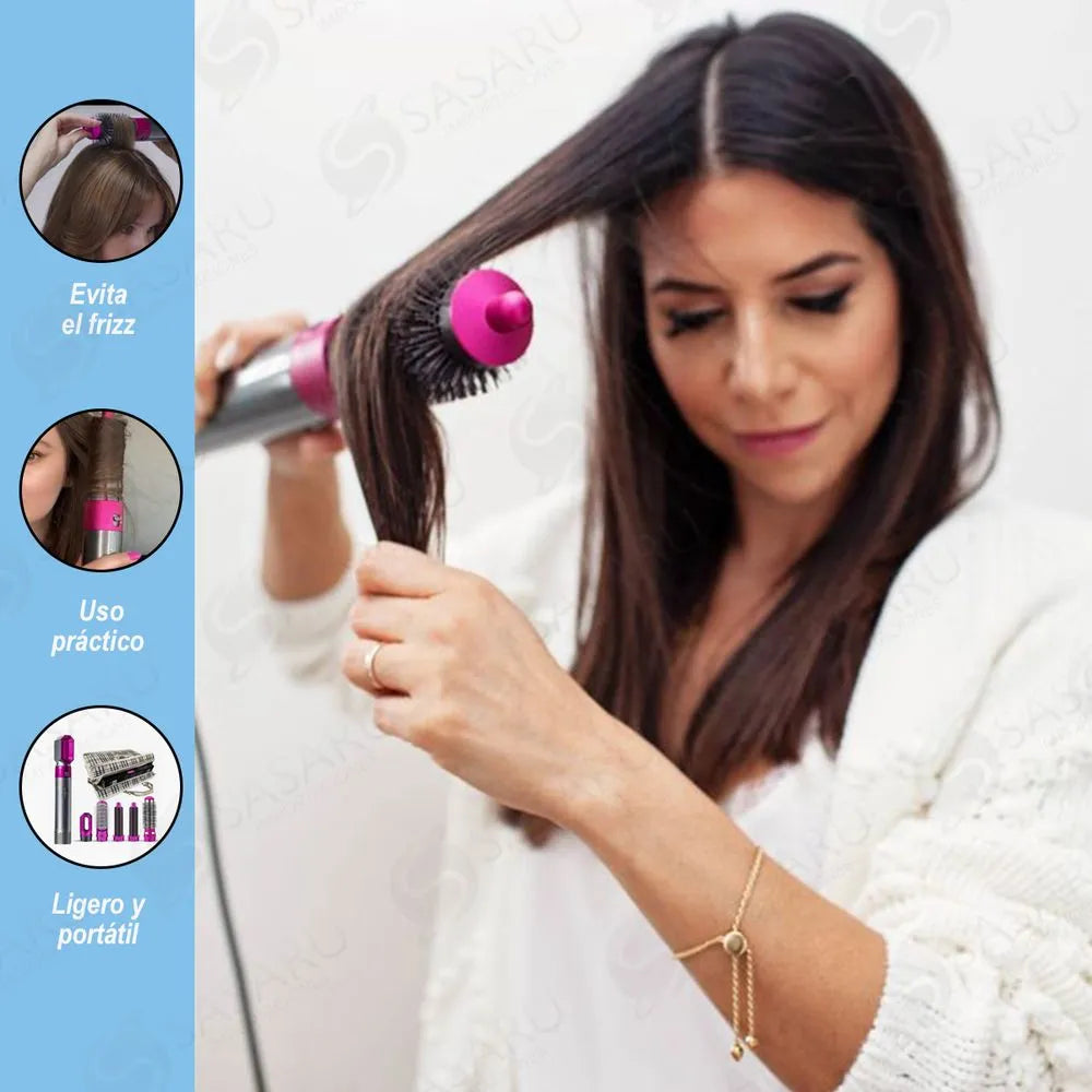 Cepillo 5 En 1: Cabello liso, suave y sin frizz en minutos ✨
